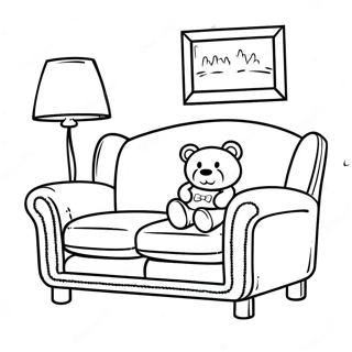 Gemütlicher Nugget Couch Bau Ausmalbild | Nugget Couch Bauten Ausmalbild