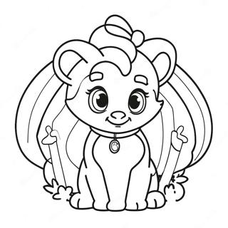 Ausmalseite von Rainbow Ruby | Regenbogen Rubin Ausmalbild
