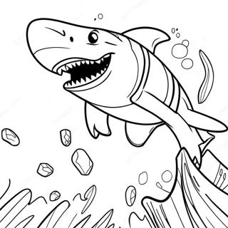 Megalodon Monster Jam Ausmalbild | Megalodon Monster Jam Ausmalbild