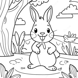 Peter Hase im Garten Ausmalbild | Beatrix Potter Ausmalbild