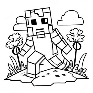 Cooles Minecraft Ausmalbild | Cool Minecraft Ausmalbild