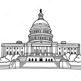 Washington DC Wahrzeichen Ausmalbild | Washington DC Ausmalbild