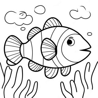 Clownfisch Unterwasserszene Ausmalbild | Clownfisch Ausmalbild