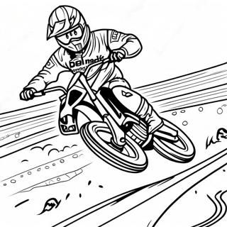 Eli Tomac beim Rennen auf der Dirt Track Ausmalbild | Eli Tomac Ausmalbild