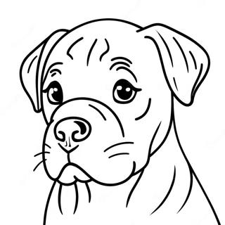Verspielter Cane Corso Welpe Ausmalbild | Cane Corso Ausmalbild