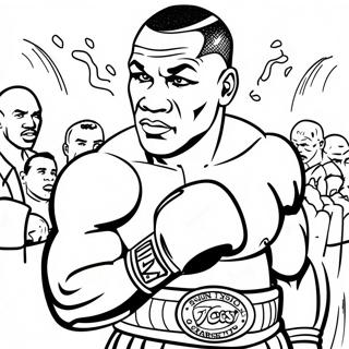 Mike Tyson Boxchampion Ausmalbild | Mike Tyson Ausmalbild