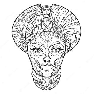 Afrika Ausmalbild | Afrika Ausmalbild