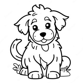 Verspielter Aussiedoodle Ausmalbild | Aussiedoodle Ausmalbild
