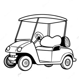 Golfwagen Ausmalbild | Golfwagen Ausmalbild