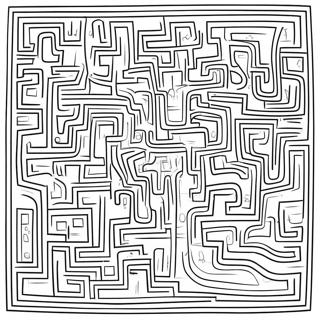 Labyrinth Ausmalbild für Kinder | Labyrinth Ausmalbild