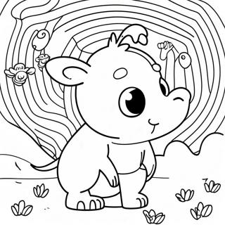 Spaßiges Tierlabyrinth Ausmalbild | Labyrinth Ausmalbild