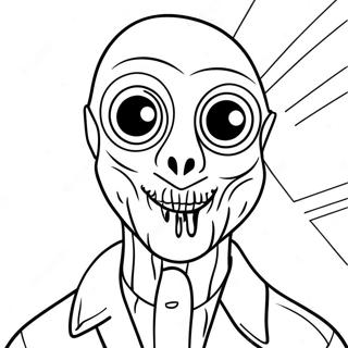 SCP 173 Gruselige Ausmalbild | SCP 173 Ausmalbild