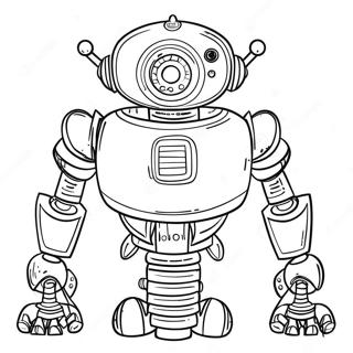 Metallischer Roboter Ausmalbild | Metall Ausmalbild