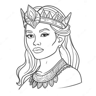 Fierce Slay Königin Ausmalbild | Besiegen Ausmalbild