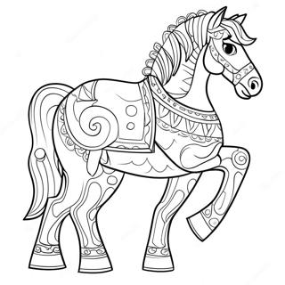 Trojanisches Pferd Ausmalbild | Trojanisches Pferd Ausmalbild