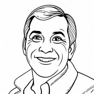 Paul mit einem strahlenden Lächeln Ausmalbild | Paul Ausmalbild