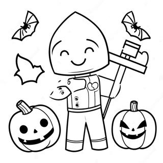 Roblox Halloween Ausmalbild | Roblox Halloween Ausmalbild