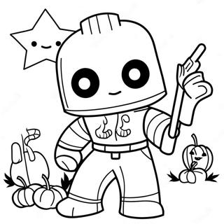 Roblox Gruselige Charaktere Ausmalbild | Roblox Halloween Ausmalbild
