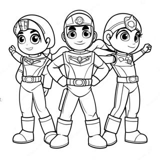 Regenbogen Rangers Ausmalbild | Regenbogen-Ranger Ausmalbild