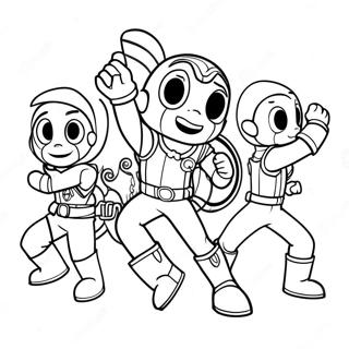 Buntes Regenbogen Rangers Abenteuer Ausmalbild | Regenbogen-Ranger Ausmalbild