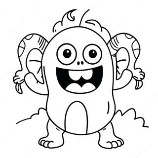 Monster Mash Ausmalbild | Monster Mischen Ausmalbild