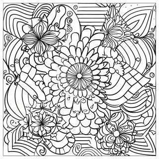 Op-Art Geometrische Muster Ausmalbild | Op-Art Ausmalbild