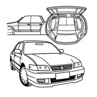 Honda Accord Klassisches Modell Ausmalbild | Honda Accord Ausmalbild
