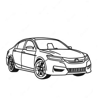 Honda Accord Sportliches Design Ausmalbild | Honda Accord Ausmalbild