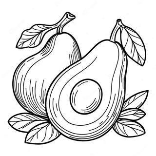Avocado Ausmalbild | Avocado Ausmalbild