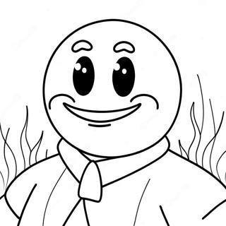Koro Sensei lächelnd Ausmalbild | Attentatsklasse Ausmalbild