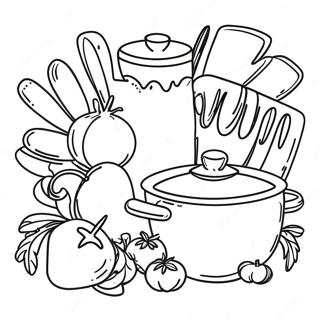 Koch Ausmalbild | Kochen Ausmalbild