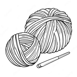 Strickwerkzeuge und Garn Ausmalbild | Stricken Ausmalbild
