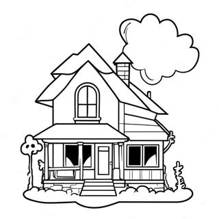 Up Haus Ausmalbild | Oben Haus Ausmalbild