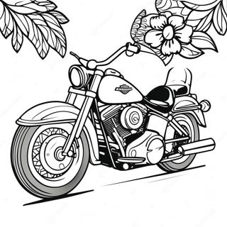 Harley Davidson Motorrad Ausmalbild | Harley Davidson Ausmalbild