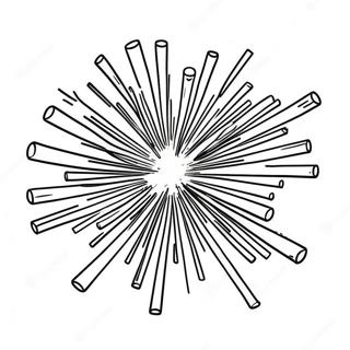 Funkelnde Konfetti Explosion Ausmalbild | Konfetti Ausmalbild