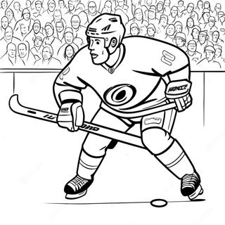 Spieler der Carolina Hurricanes beim Skaten Ausmalbild | Carolina Hurricanes Ausmalbild