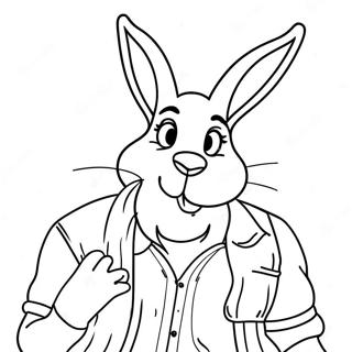 Bad Bunny Ausmalbild | Bad Bunny Ausmalbild