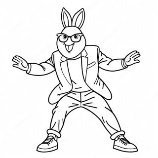 Bad Bunny auf der Bühne Ausmalbild | Bad Bunny Ausmalbild
