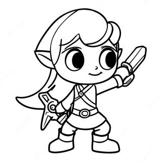 Toon Link Abenteuer Ausmalbild | Toon Link Ausmalbild
