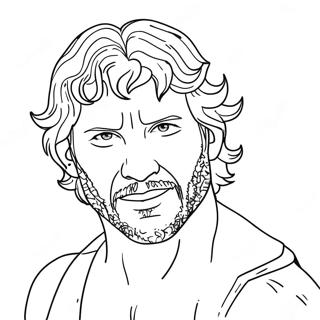 Kenny Omega in Aktion Ausmalbild | AEW Ausmalbild
