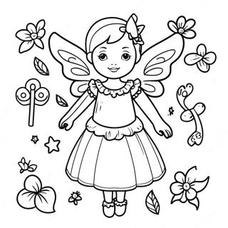 Feen-Papierpuppe Ausmalbild | Feen-Papierpuppe Ausmalbild