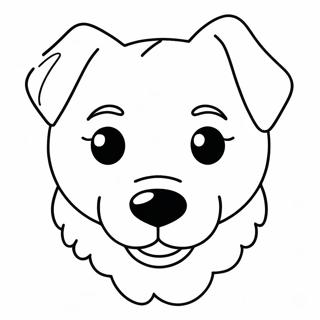 Niedliches Hundegesicht Ausmalbild | Hundegesicht Ausmalbild