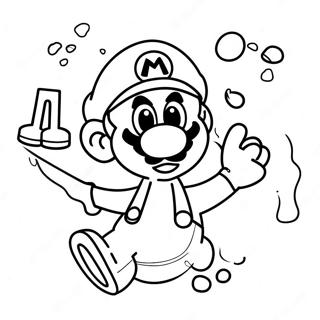 Cooles Eis Mario Abenteuer Ausmalbild | Eis Mario Ausmalbild