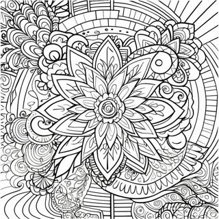 Feine Linien Mandala Ausmalbild | Feine Linie Ausmalbild