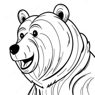 Gruseliges Bären Ausmalbild | Gruseliger Bär Ausmalbild