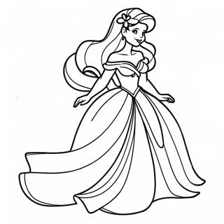Ariel Kleid Ausmalbild | Ariel Kleid Ausmalbild