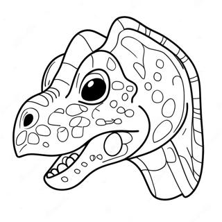 Bunte Dinosaurier Maske Ausmalbild | Dinosauriermaske Ausmalbild