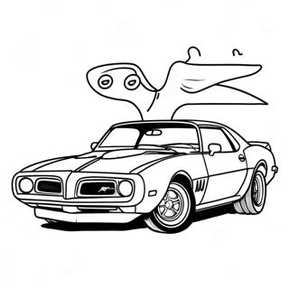 Trans Am Klassiker Auto Ausmalbild | Trans Am Ausmalbild