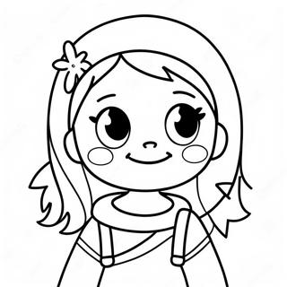 Abenteuerliches Cartoon Mädchen Ausmalbild | Cartoon Mädchen Ausmalbild