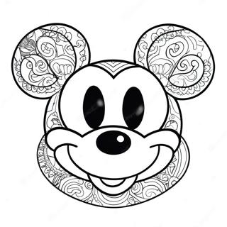 Mickey Mouse Tattoo Ausmalbild | Disney Tattoo Ausmalbild